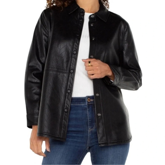 Liverpool Faux Leather Jacket NWT - Picture 1 of 7